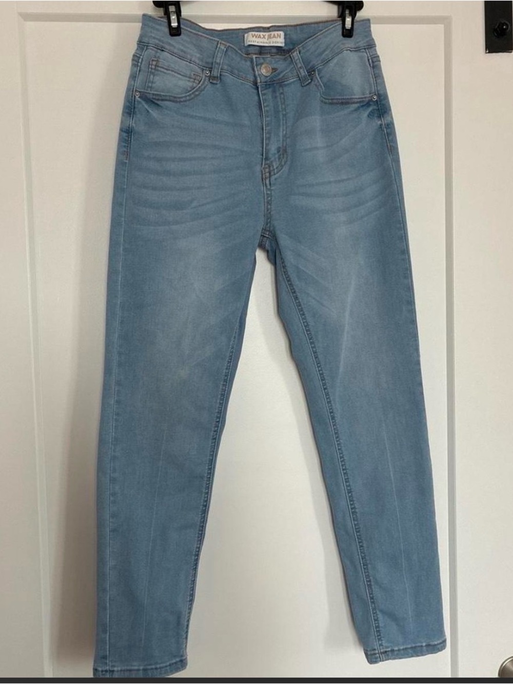Wax Jean Women's High-Rise Slim Jeans in Light Blue